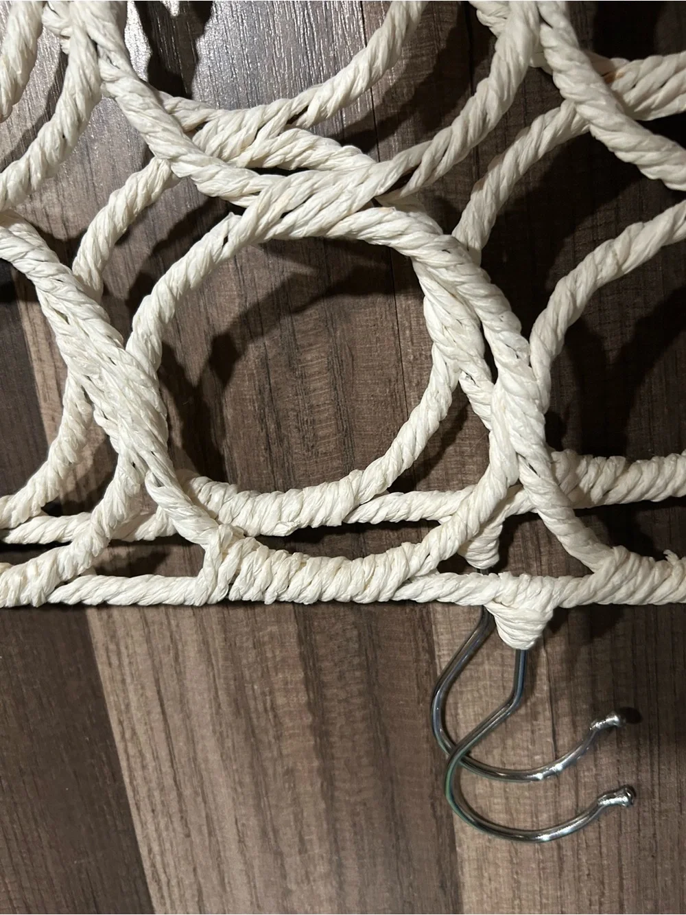 Handmade White Rope Wall Hanging Organizer